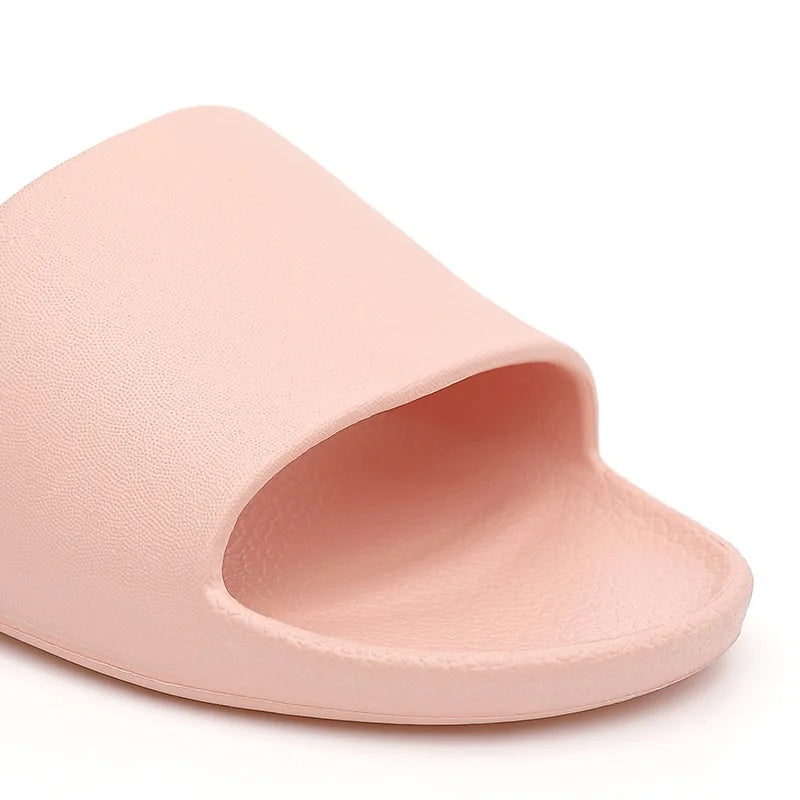 WDZKN Fashion Solid Concise Summer Home Slippers Women Flat EVA Lightweight Indoor Bathroom Slippers Men Couples Slides H2036G