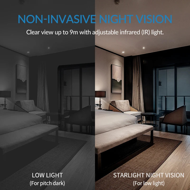 YI 3MP Dome U Indoor Surveillance Camera Wifi Baby Monitor 360° Panoramic Auto Cruise Night Vision IP Security Smart Home CCTV
