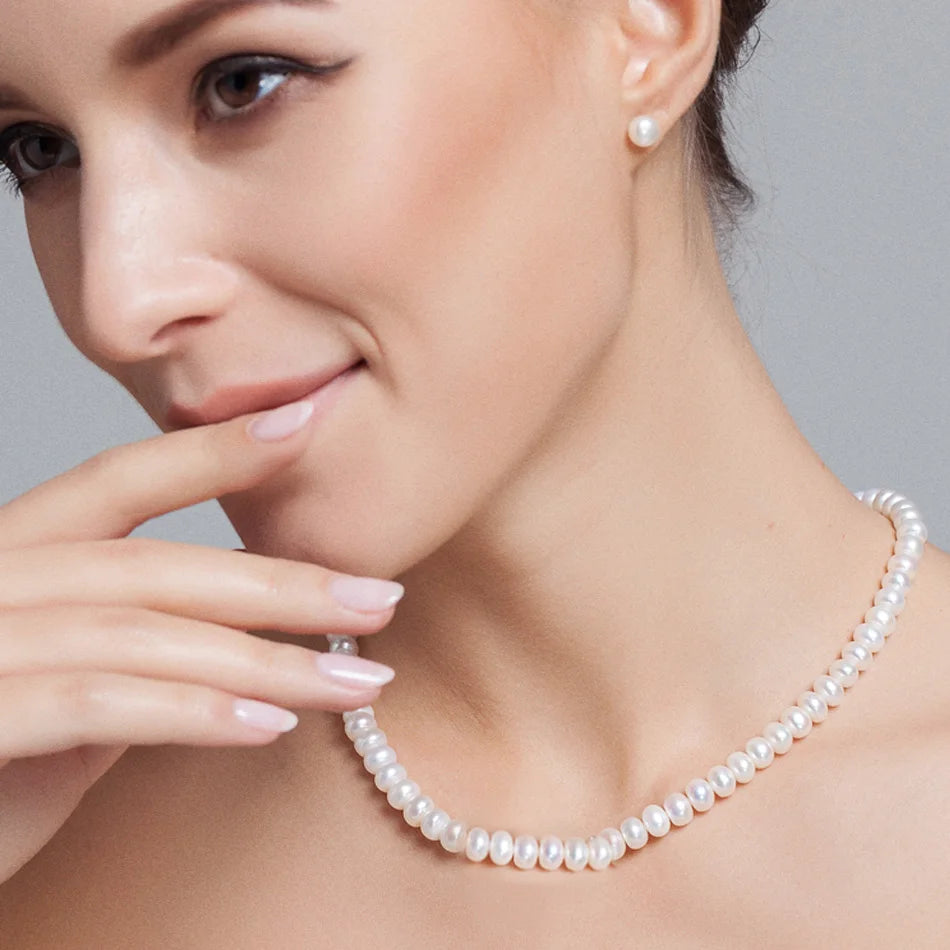 Cauuev Amazing price AAAA high quality natural freshwater pearl necklace for women 3 colors8-9mm pearl jewelry pendants gift