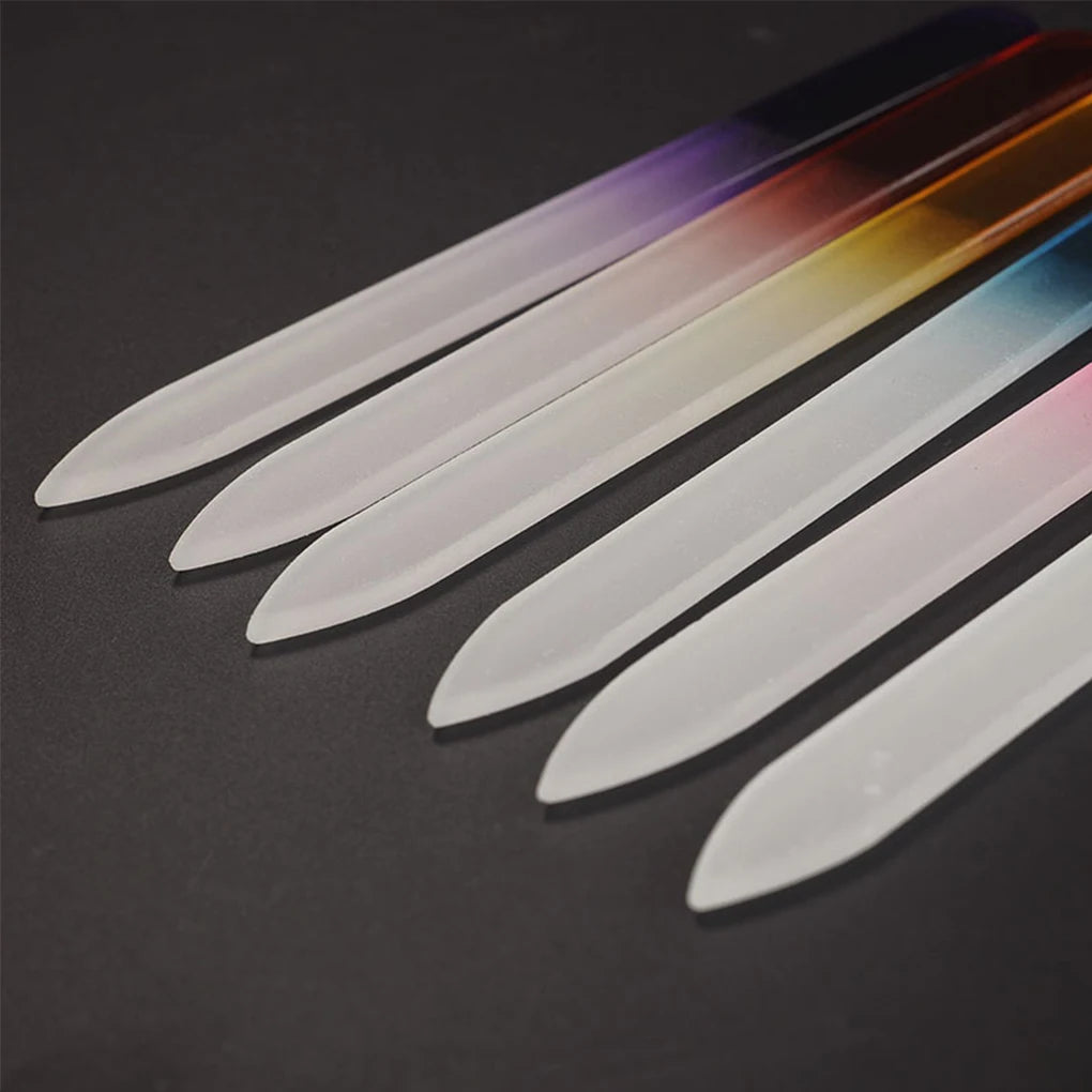 6PCS Crystal Glass Nail Files - Professional Manicure Tools