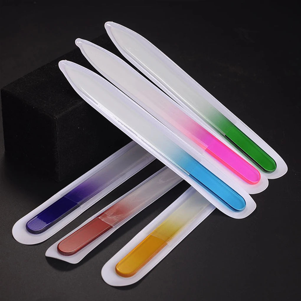 6PCS Crystal Glass Nail Files - Professional Manicure Tools