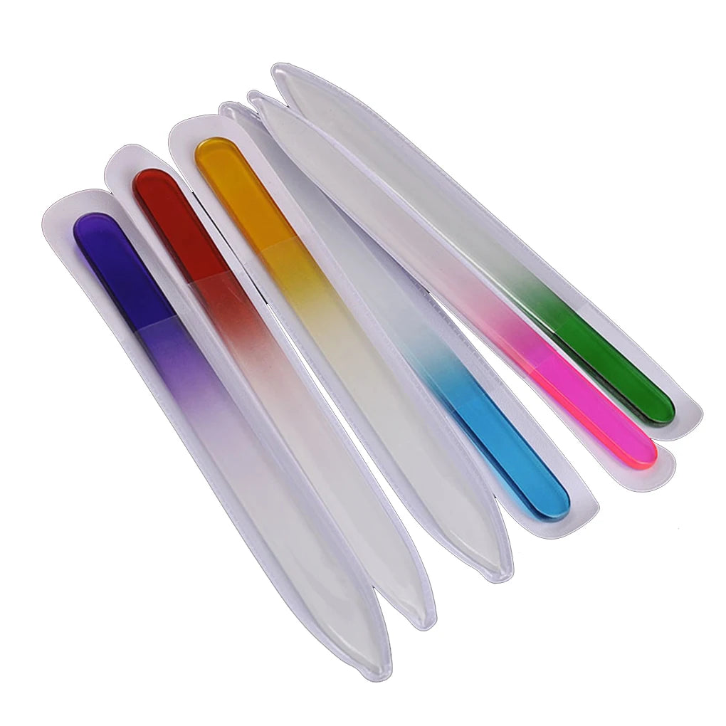 6PCS Crystal Glass Nail Files - Professional Manicure Tools