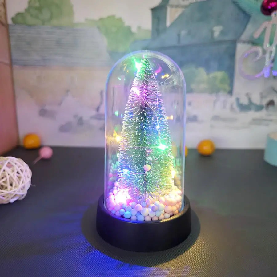 Artificial Mini Christmas Tree LED String Pine Sisal Trees