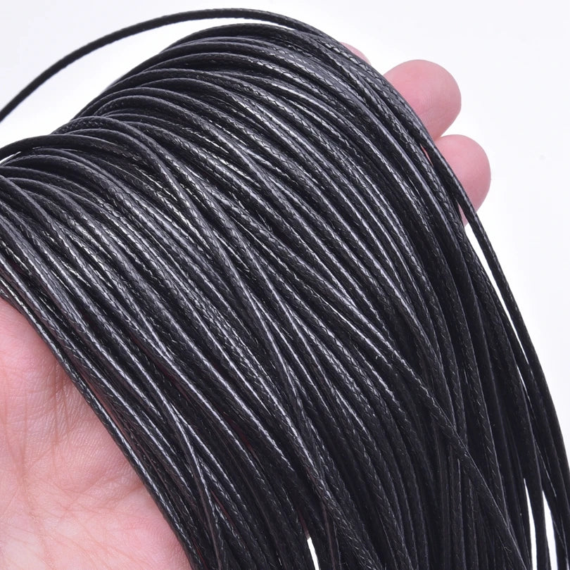 10/20/30pcs Black Leather Rope Chain Necklace | Adjustable Wax Cord | Lobster Clasp | Unisex Accessories