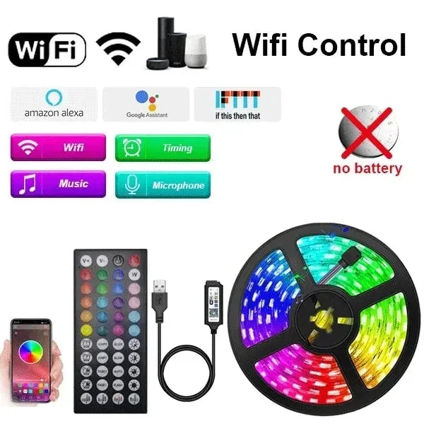 10m RGB LED Strip Light - USB