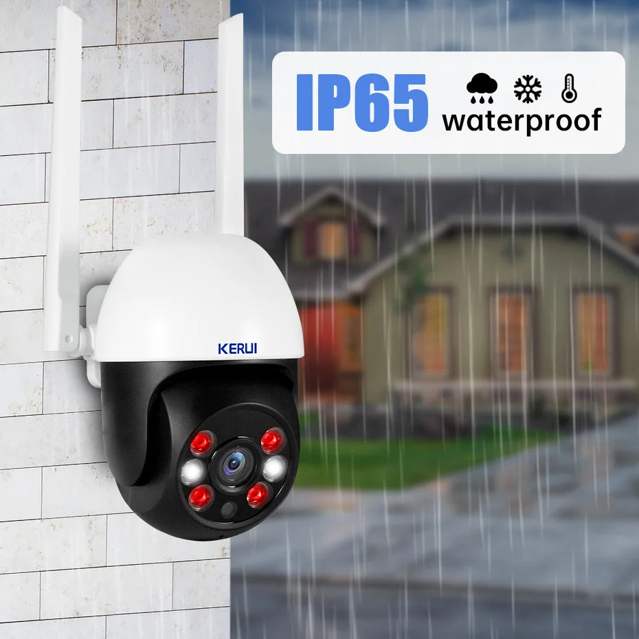KERUI 3MP/5MP PTZ WiFi Outdoor Security Camera - 4X Zoom, Tuya Smart CCTV