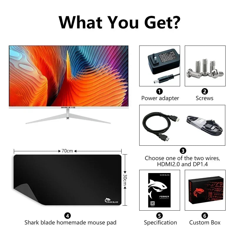 Computer Monitor 24/27 Inch 1080P 75Hz Gamers Screen LCD Gaming For Xbox PS5 Swtich PC
