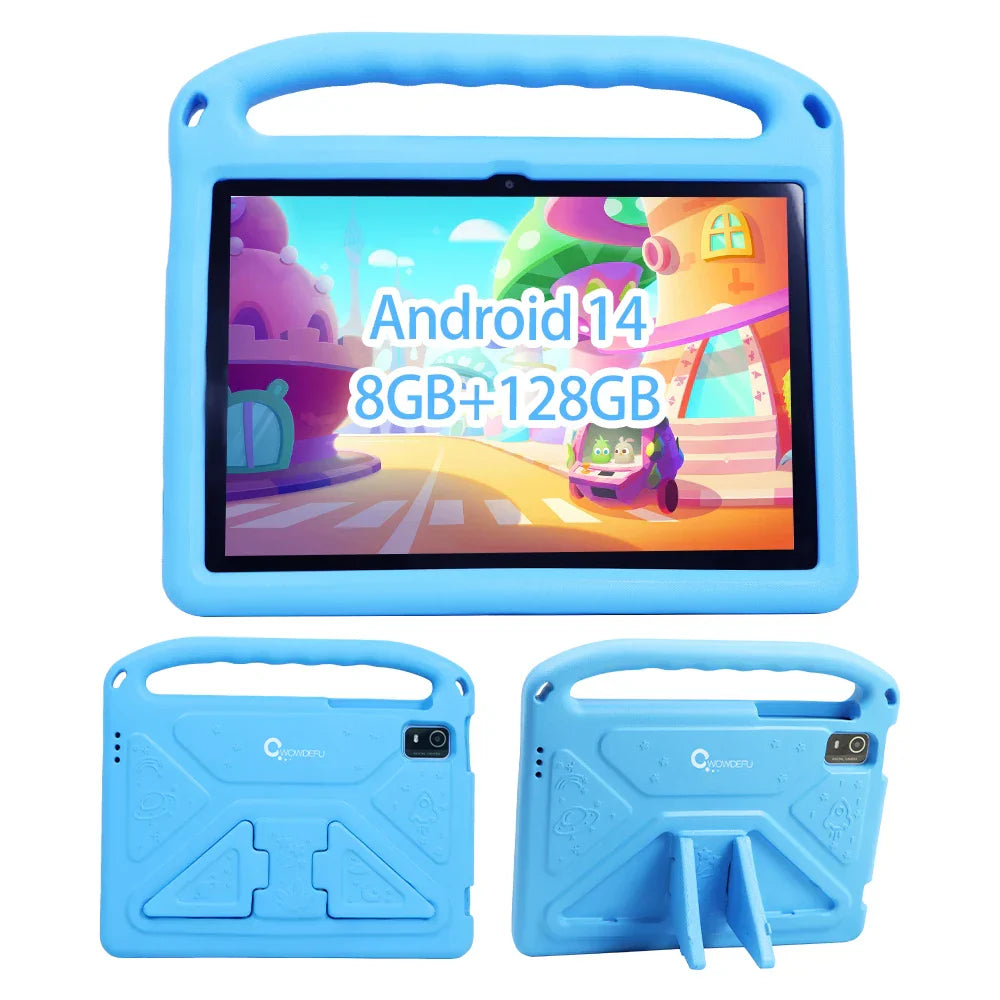 Cwowdefu C18W Kids Tablet 8GB 128GB A523 Octa Core 10.1 HD+ Display 6000mAh WIFI-5G Android 14 Tablets for Children Girls 2024