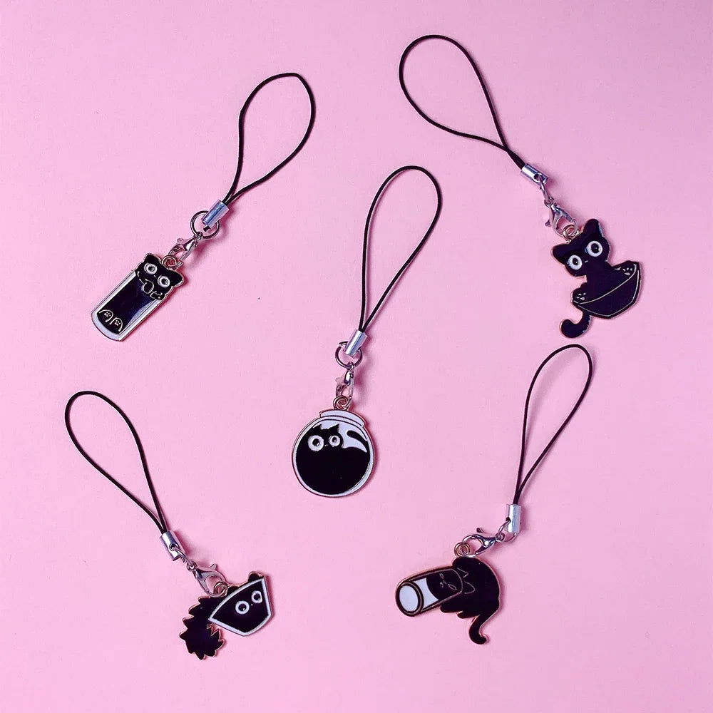 Cute Cat Bottle Lanyard for Phone Cases | iPhone, Huawei, Samsung Keychain