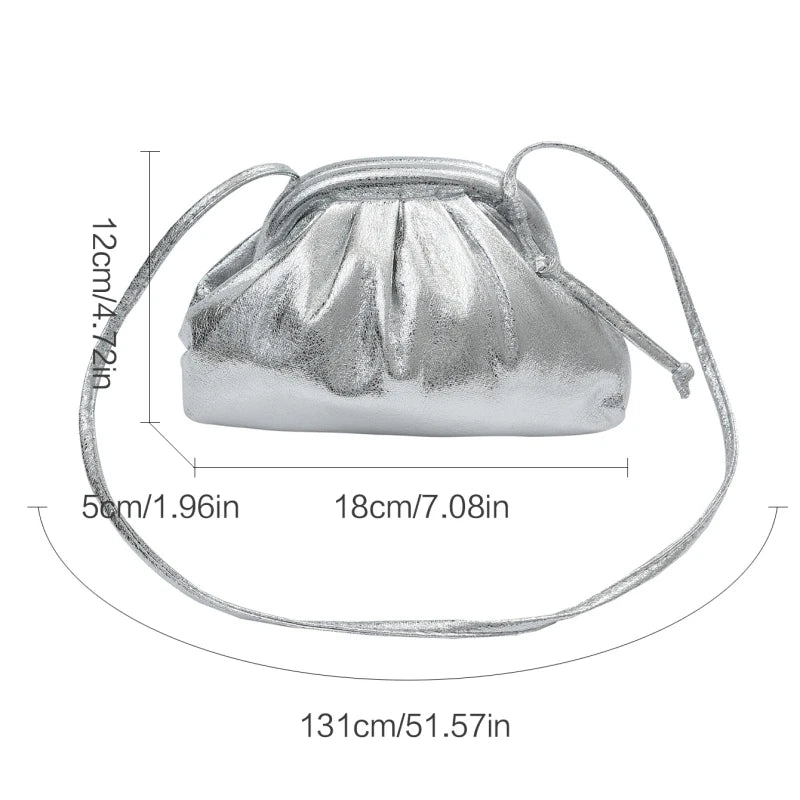MOODS Bling Evening Purses For Women 2023 Luxury Designer Handbags Golden Laser Shoulder Cross Body Bags Dinner Party Clutch Bag