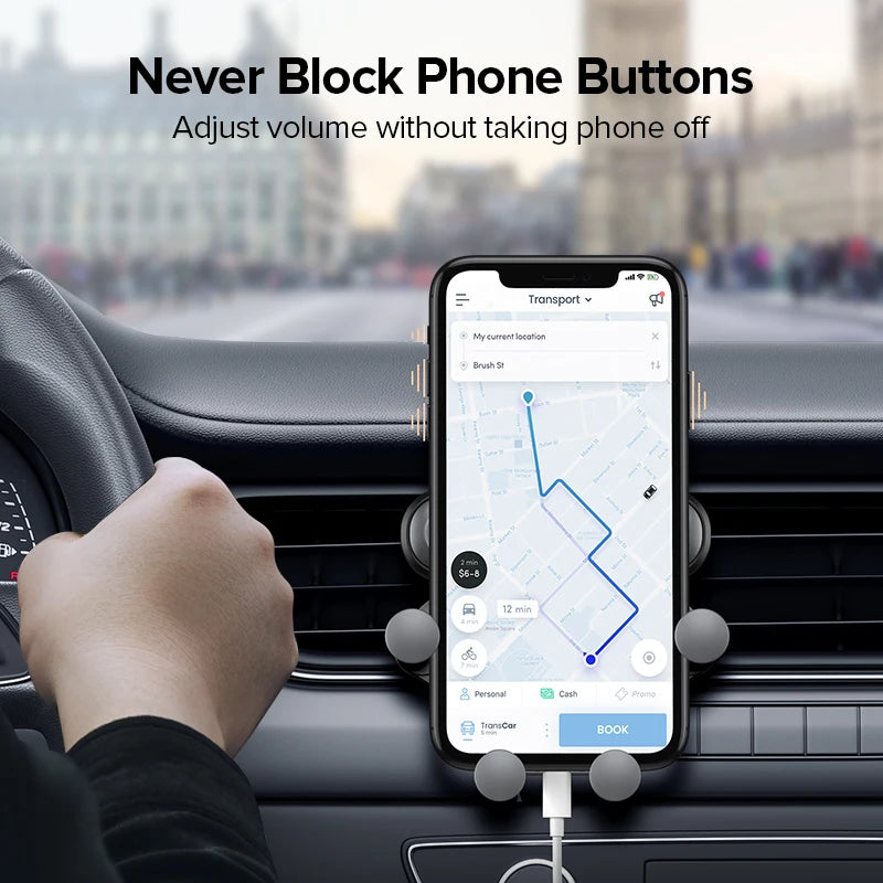 Universal Gravity Car Phone Holder - Air Vent Mount for iPhone & Xiaomi