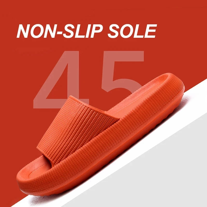 Thick Platform Home Slippers for Women Indoor Soft Sole Eva Pillow Slides Sandals Woman 2024 Summer Beach Non Slip Flip Flops