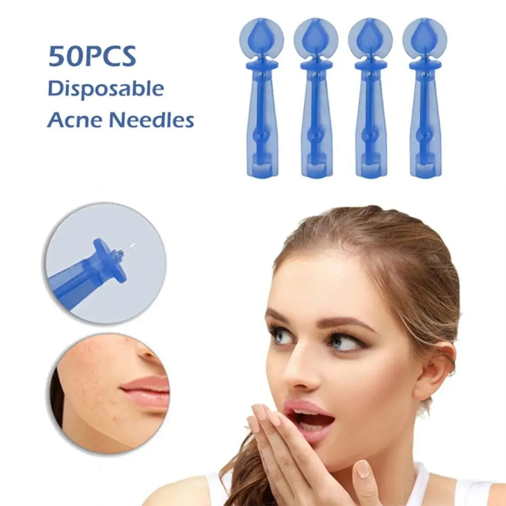 50pcs Disposable Acne Needles - Professional Blackhead & Blemish Remover Tool