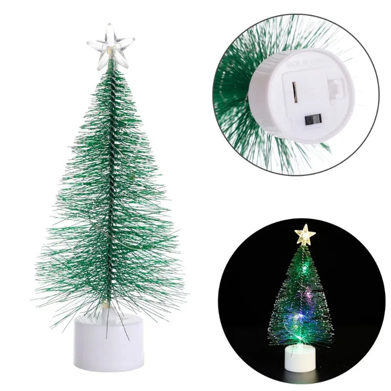 LED Mini Christmas Tree Lamp Glowing Pine Needles