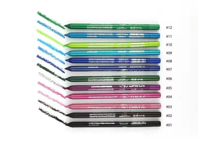 Waterproof Eyeliner Gel Pen - Blue, Purple, White