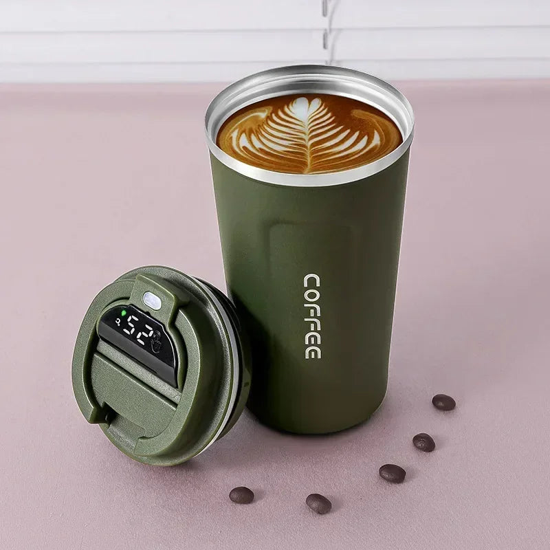 380/510ml Thermos Coffee Mug | Stainless Steel Insulated Tumbler with Temperature Display – tonyfinger store