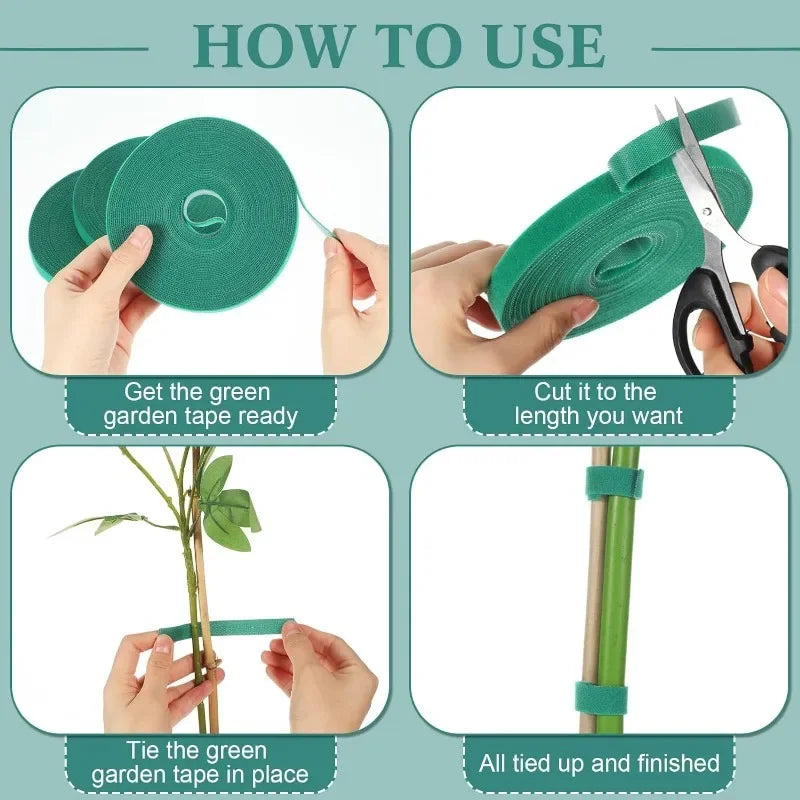 Adjustable Nylon Plant Ties - 2M Reusable Garden Fasteners