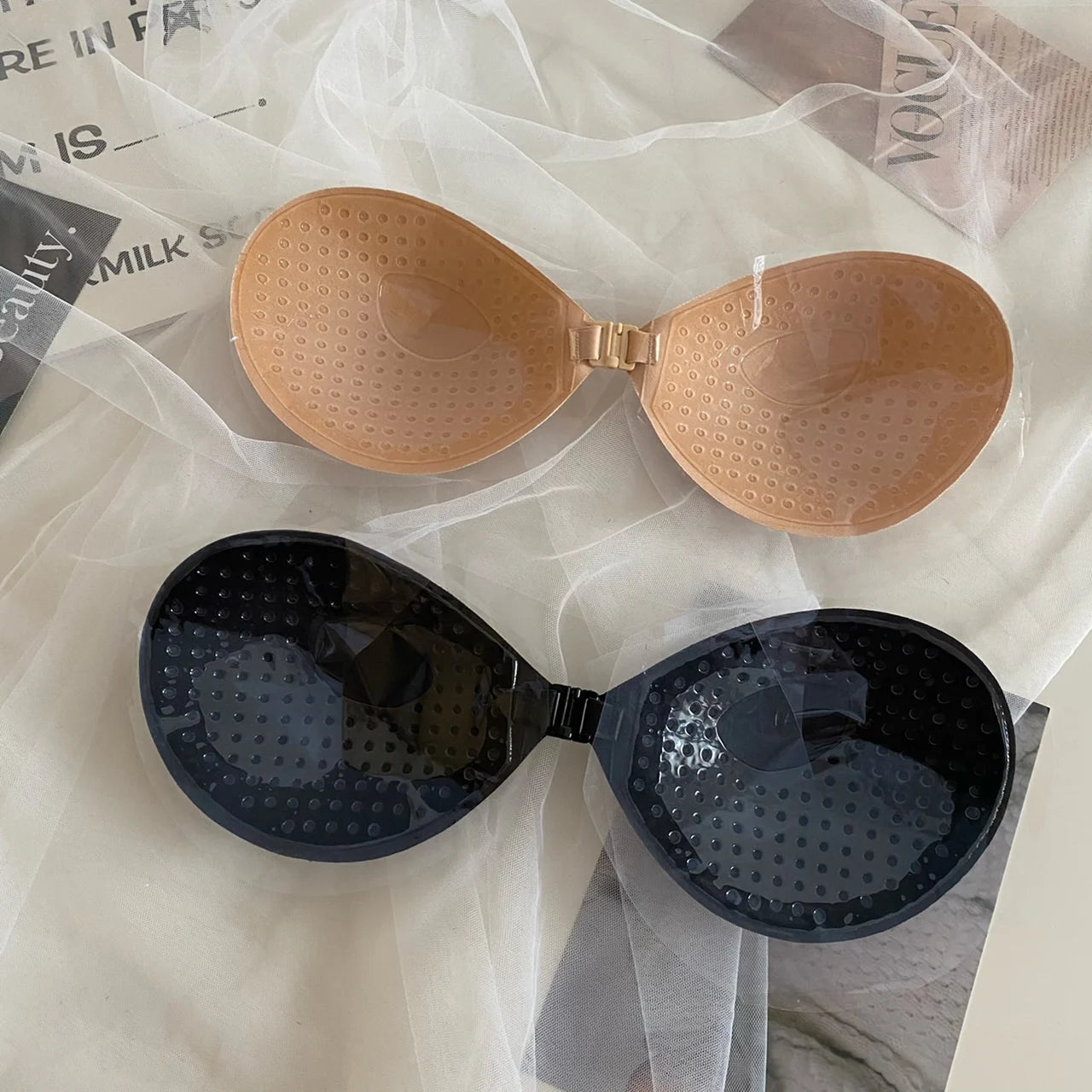 Silicone Chest Stickers Lift Up Nude Bra Round Self Adhesive Bra Invisible Push Up Cover Bra Pad Sexy Strapless Breast Petals