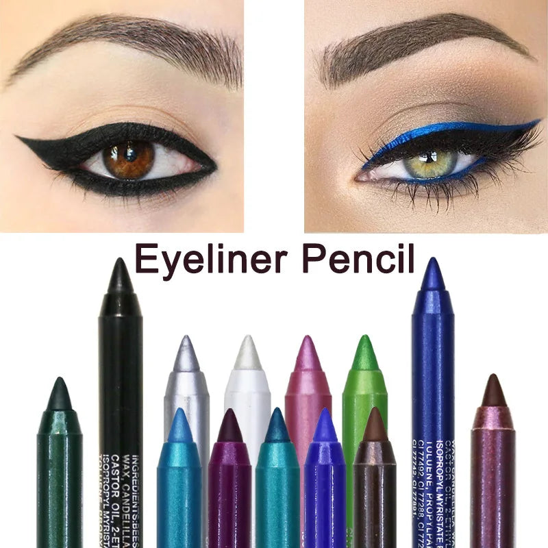 Waterproof Eyeliner Gel Pen - Blue, Purple, White