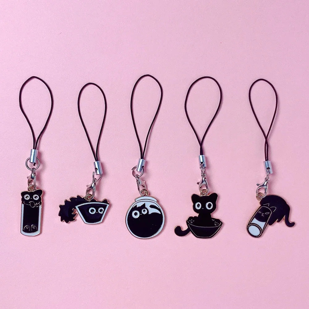 Cute Cat Bottle Lanyard for Phone Cases | iPhone, Huawei, Samsung Keychain