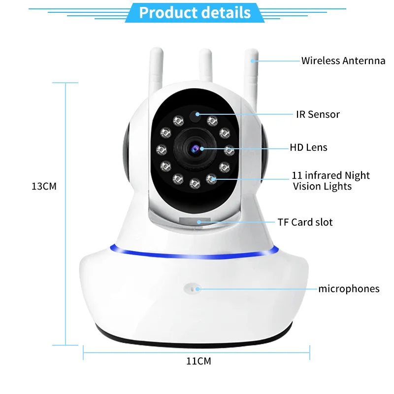 Yoosee 1080P WiFi IP Camera: Smart Home, Two-Way Audio, Pan/Tilt, RJ45 Support