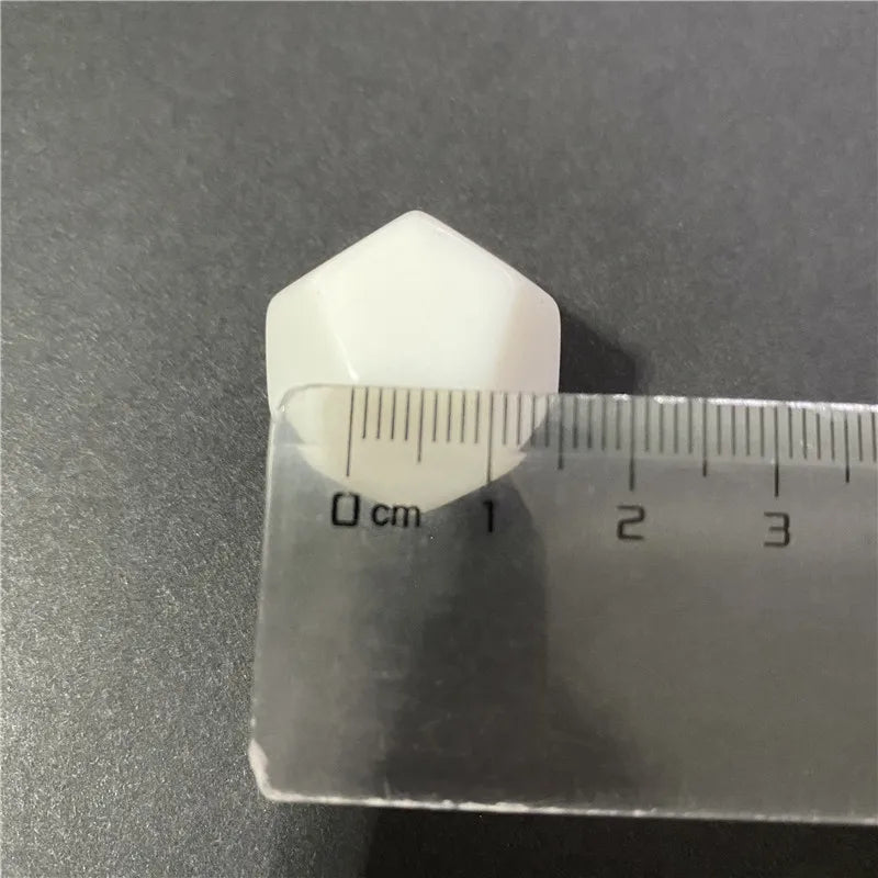 50Pcs D20 D12 D10 D8 D6 D4 Blank White Various Shapes Dice Teaching Props Board Game Accessories Mathematical Tools