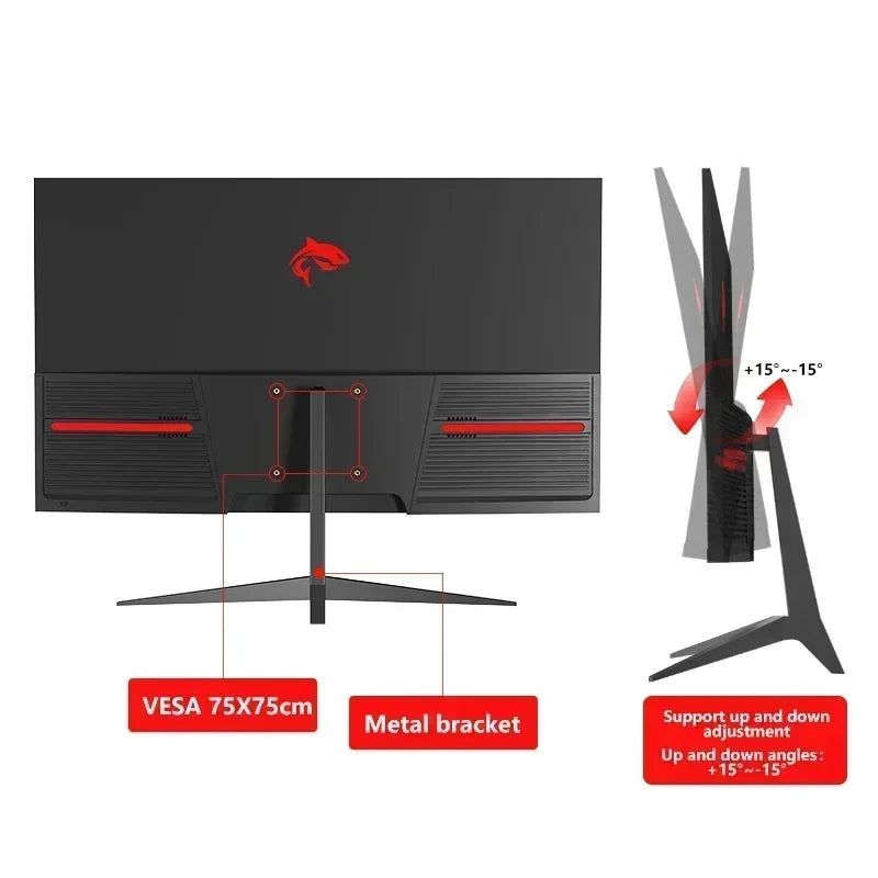 Computer Monitor 24/27 Inch 1080P 75Hz Gamers Screen LCD Gaming For Xbox PS5 Swtich PC