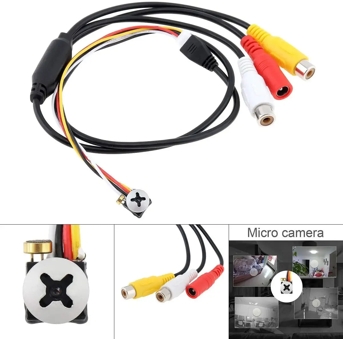 Uvusee CCTV 1/3 CCD 1000TVL 3.6mm audio Microphone HD Mini Security Surveillance Camera