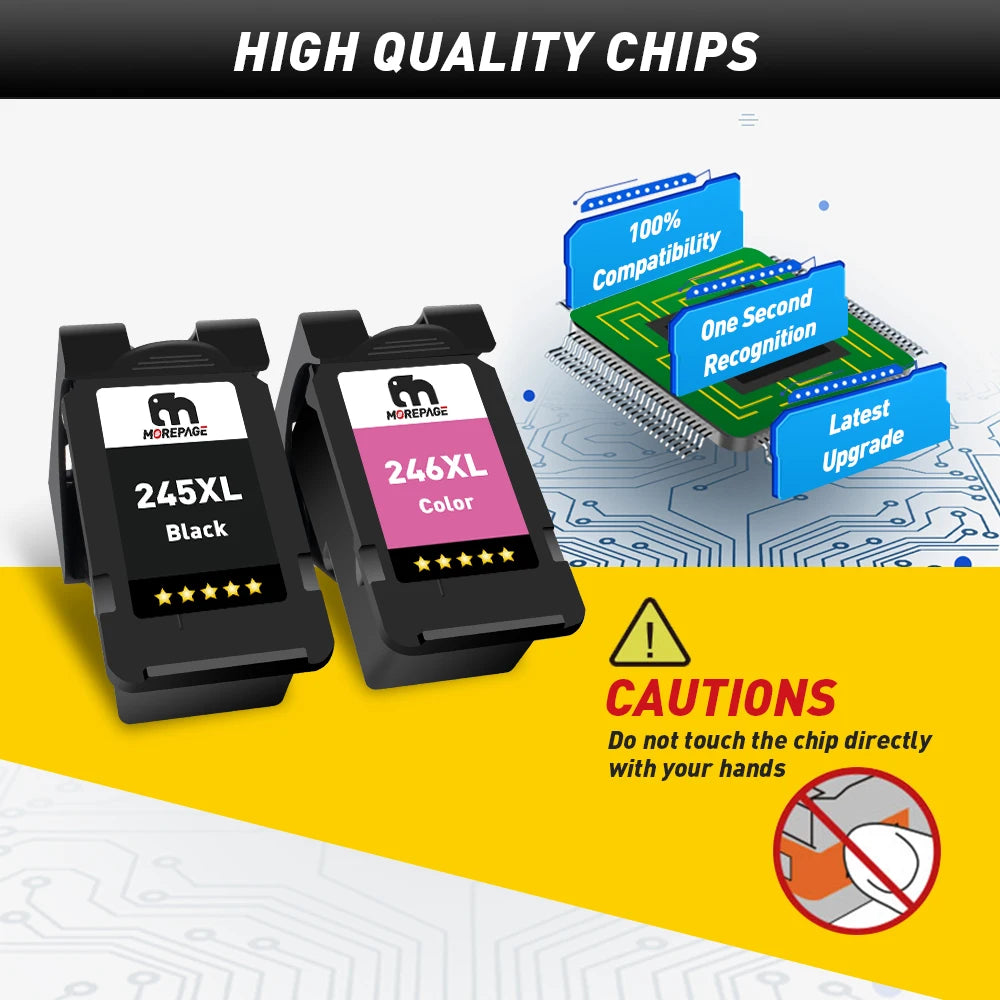 QSYRAINBOW For PG245 CL246 Ink Cartridges For Canon PG-245 246 For MG2924 MX492 MG2520 TS302 TS3120 TS3122 Printer