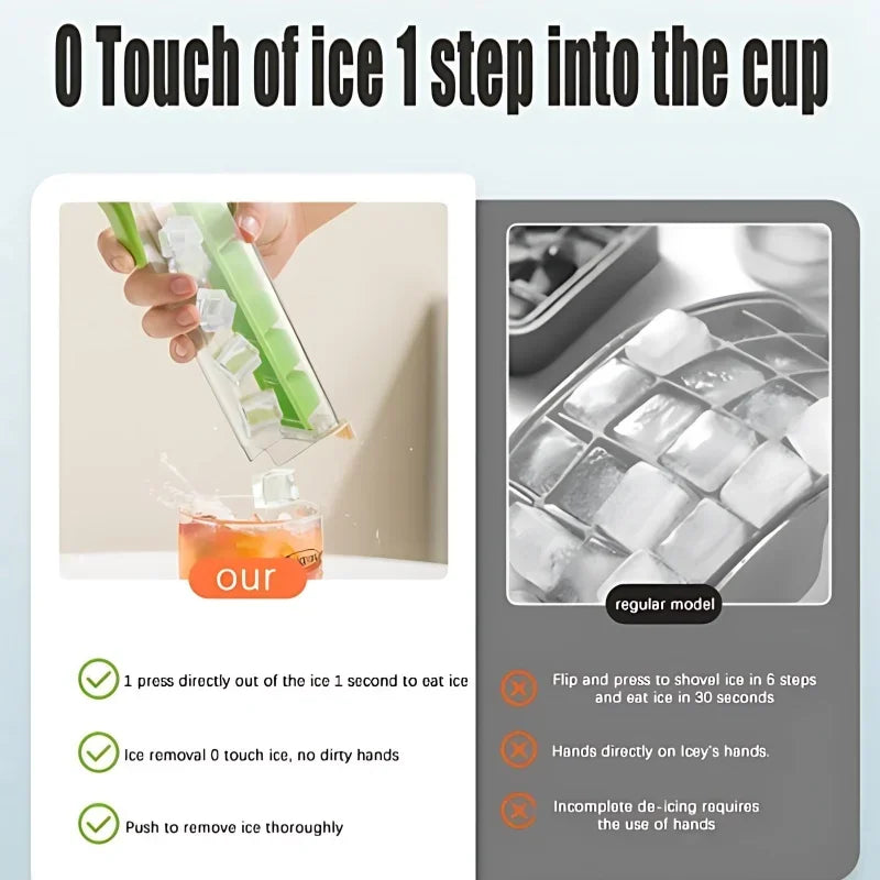 Easy-Release Ice Moulds | 1/3/5PCS | 6 Compartments | One-Handed Press