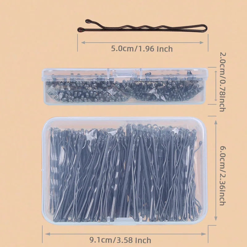 50-150 Pcs Wave Bobby Pins for Weddings | Gold & Black Hair Clips