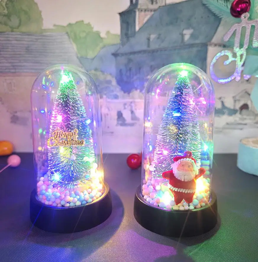 Artificial Mini Christmas Tree LED String Pine Sisal Trees