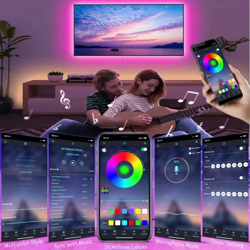10m RGB LED Strip Light - USB