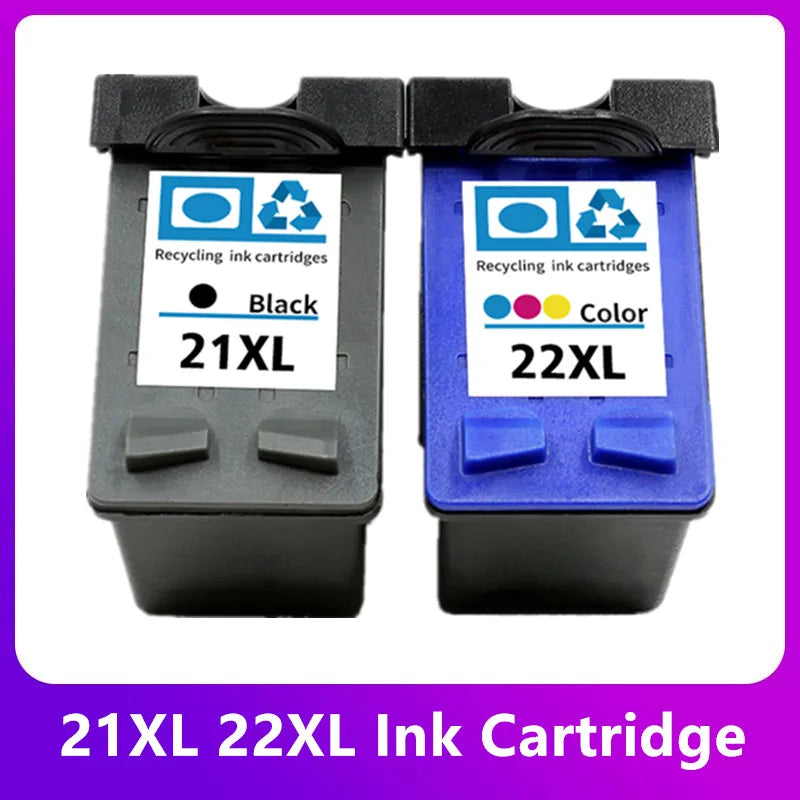 21 22 XL Ink Cartridge Replacement Compatible with HP 21 22 21XL 22XL - Black & Tri-Color | tonyfinger store