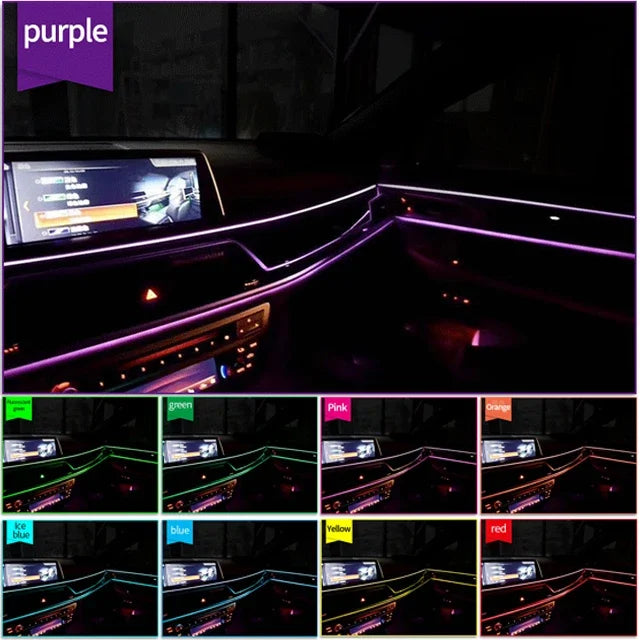 LED Neon Car Interior Lights: 1M, 3M, 5M Flexible Ambient Dashboard & Door Decor