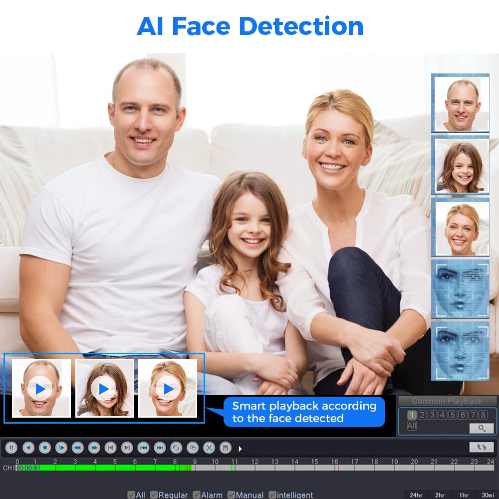 Hiseeu 4K PoE IP Security Camera: 5MP/8MP, ONVIF, Face Detection, Night Vision CCTV Dome