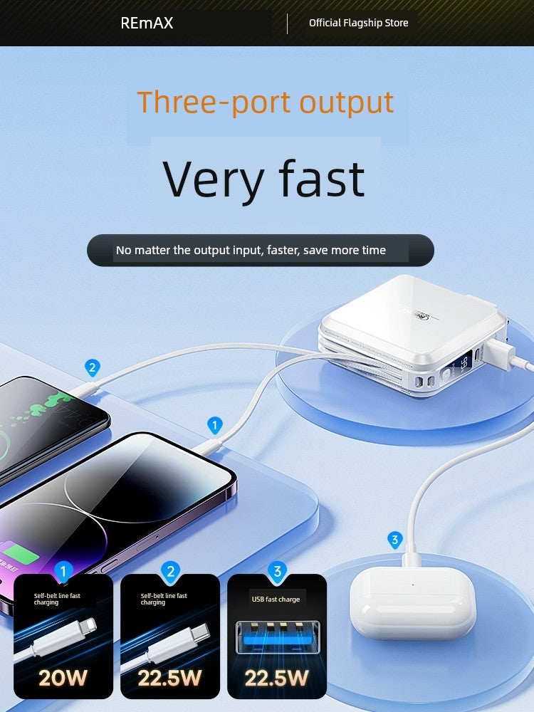 Remax Comes with Data Cable Plug Portable Power Bank