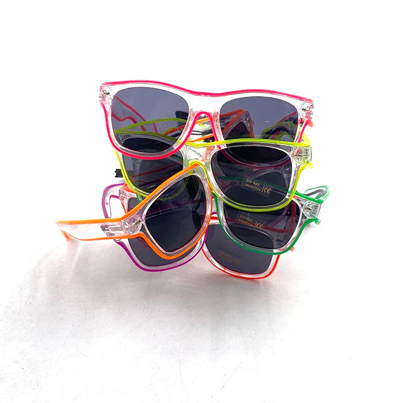 1pc led glow sunglasses - neon party favors
