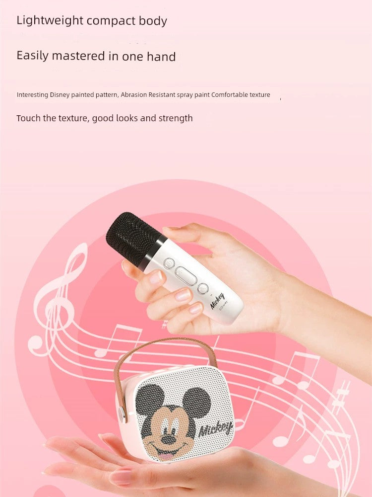 Disney Classy Bluetooth Audio Small Family KTV Outdoor Karaoke Microphone Professional Kids Karaoke Speaker