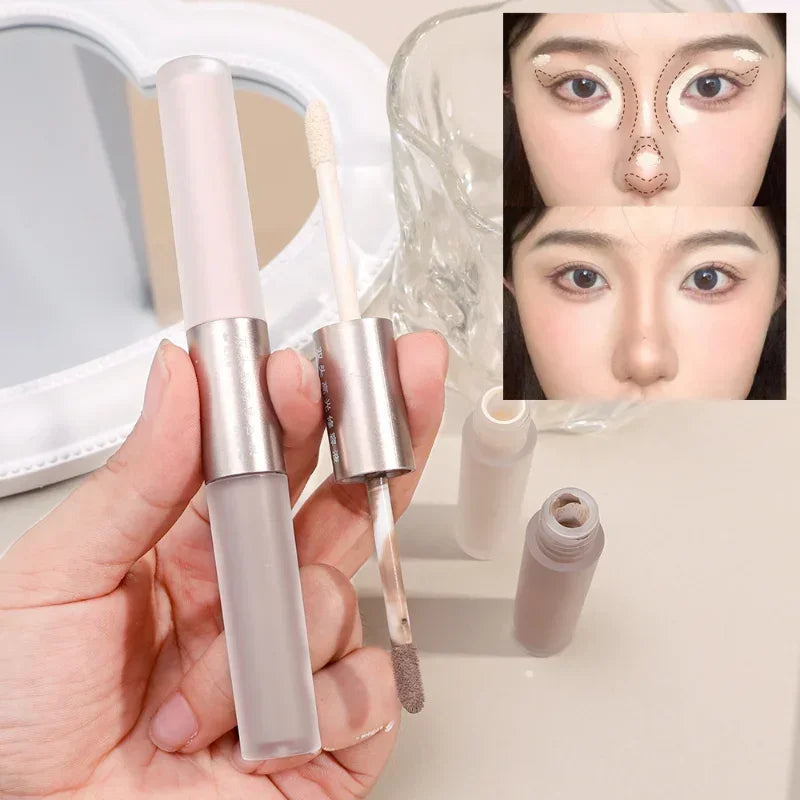 2-in-1 Contour & Highlight Stick: High Gloss, Matte, Bronzer & Highlighter