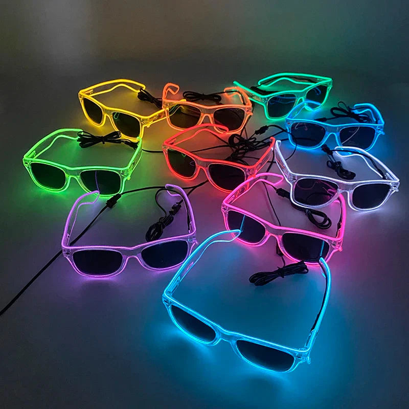 1pc led glow sunglasses - neon party favors