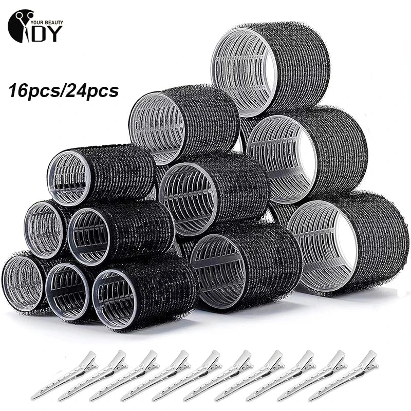No-Heat Hair Rollers for Natural Curls Damage-Free Magic Curlers Self-Adhesive Hook & Loop DIY Styling Tools Perfect for Hair Bangs Volume