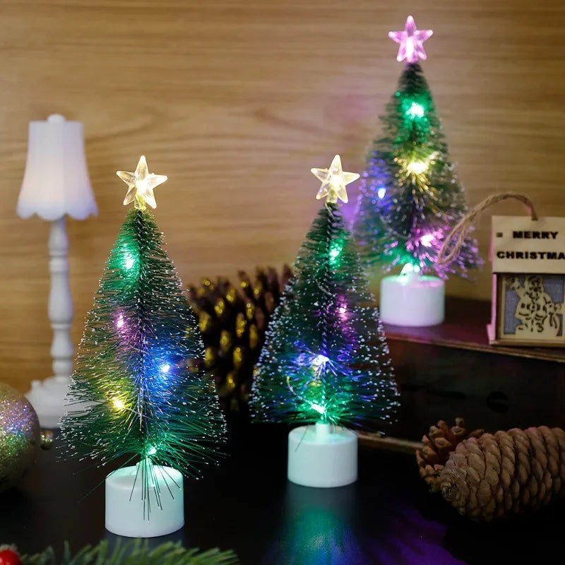 LED Mini Christmas Tree Lamp Glowing Pine Needles