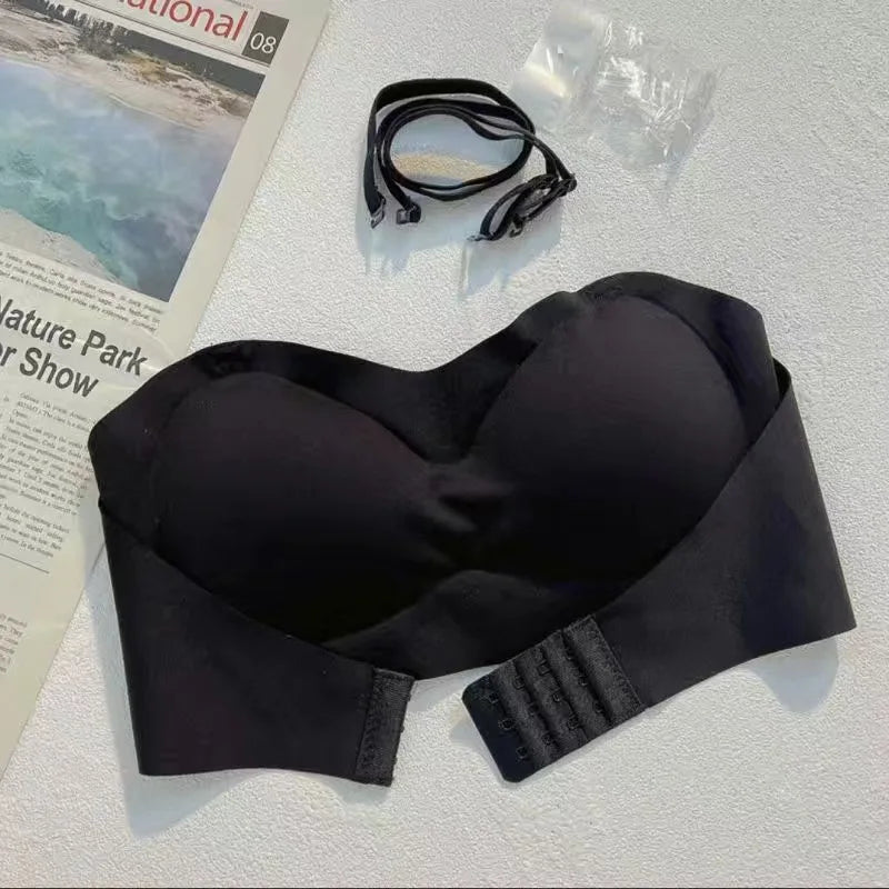 Invisible Strapless Bra For Women Wireless Push Up Non Slip Wedding Brassiere Big Breasts Underwear Sexy Lingerie S-Xl Plus Size