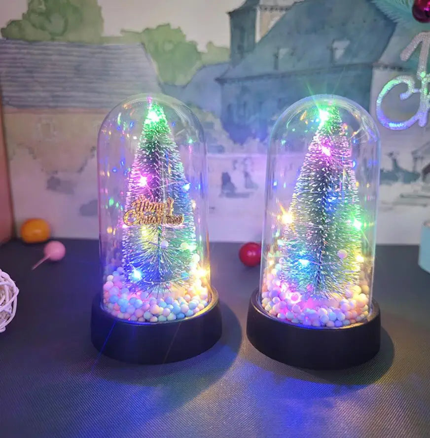 Artificial Mini Christmas Tree LED String Pine Sisal Trees