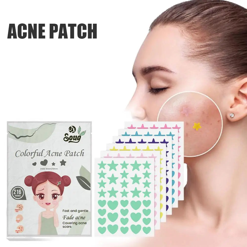 Soug Pimple Patch Face Spot Scar Care Acnes 216pcs Face Care Moisturizing Treatment Pimple Scar Acne Spot Stickers Beauty Tools