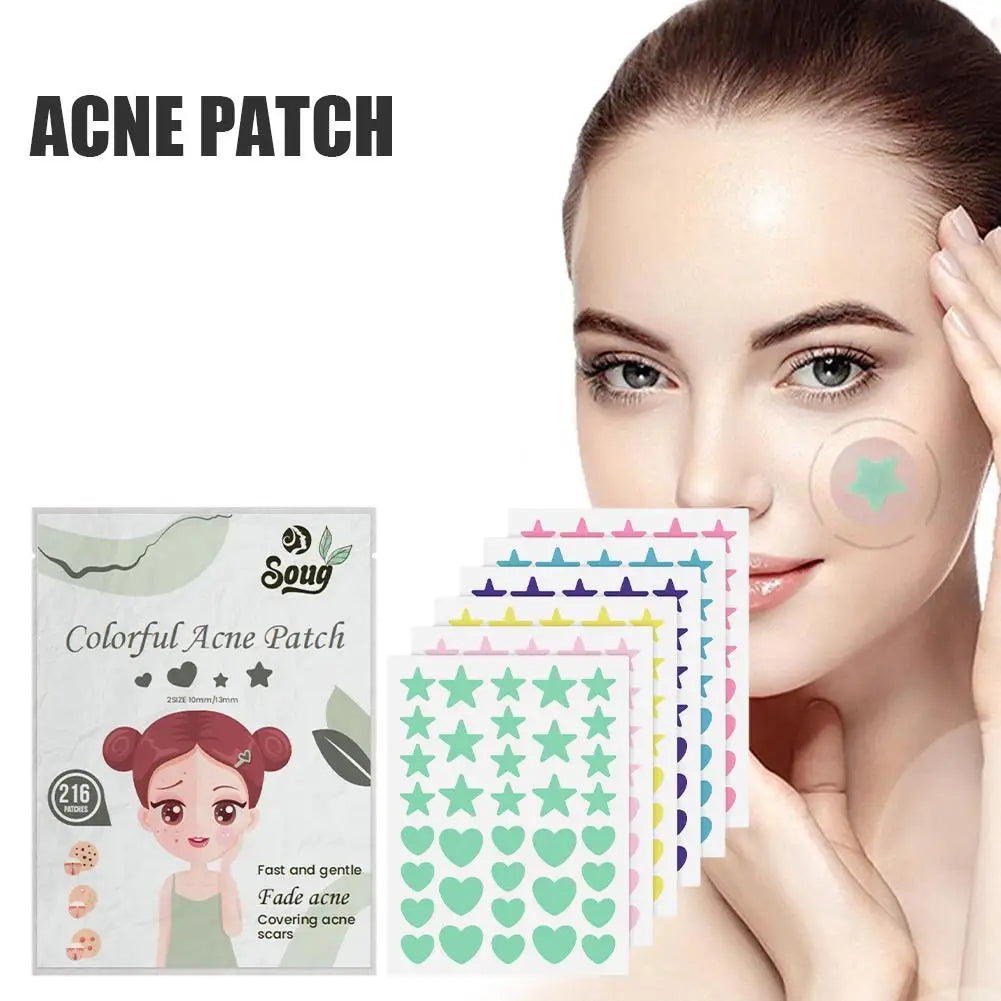 Soug Pimple Patch Face Spot Scar Care Acnes 216pcs Face Care Moisturizing Treatment Pimple Scar Acne Spot Stickers Beauty Tools