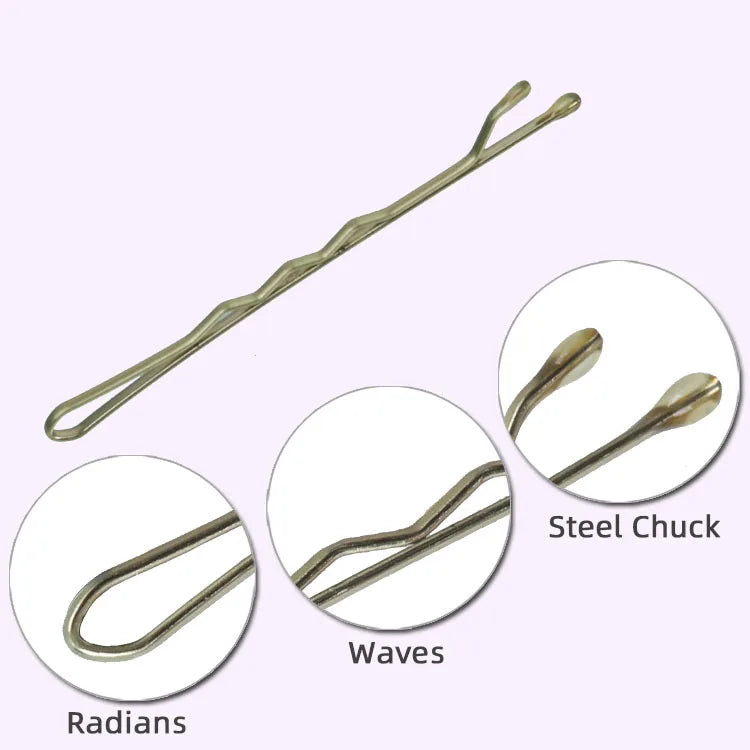 50-150 Pcs Wave Bobby Pins for Weddings | Gold & Black Hair Clips