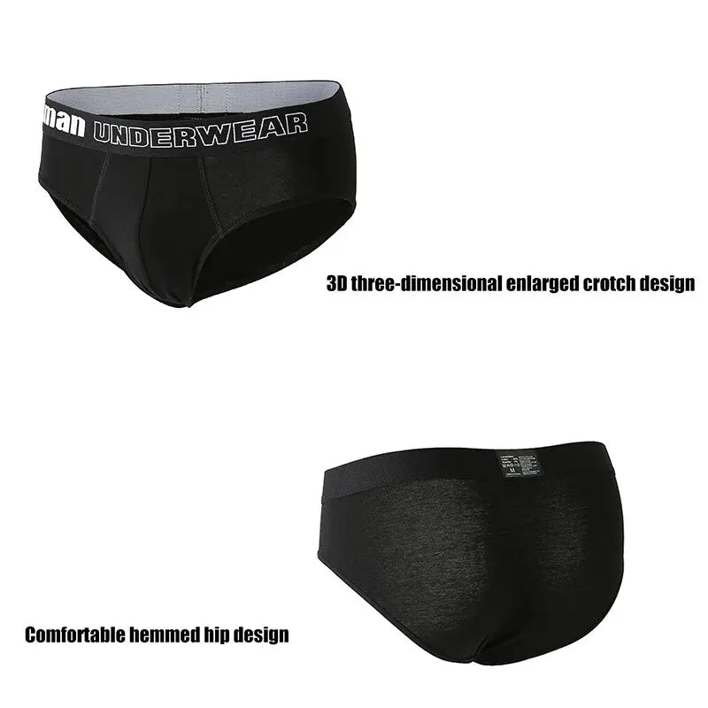 6Pcs Men's Cotton Panties | Breathable High Elastic Triangular Underwear | Comfortable, Soft & Fashionable Shorts | tonyfinger store
