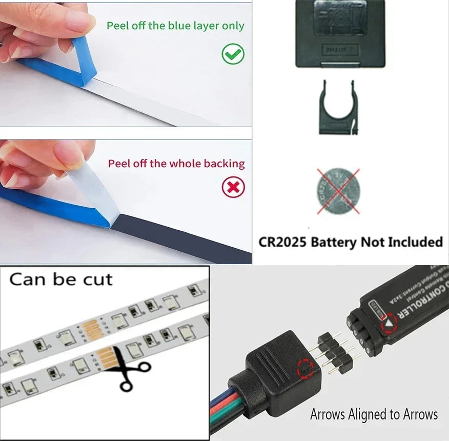 10m RGB LED Strip Light - USB